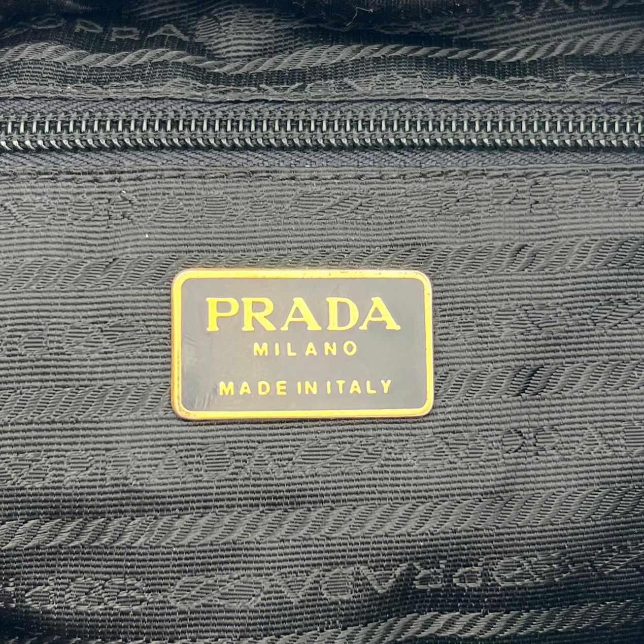 Prada Black Quilted Nylon Flap Chain Bag GHW