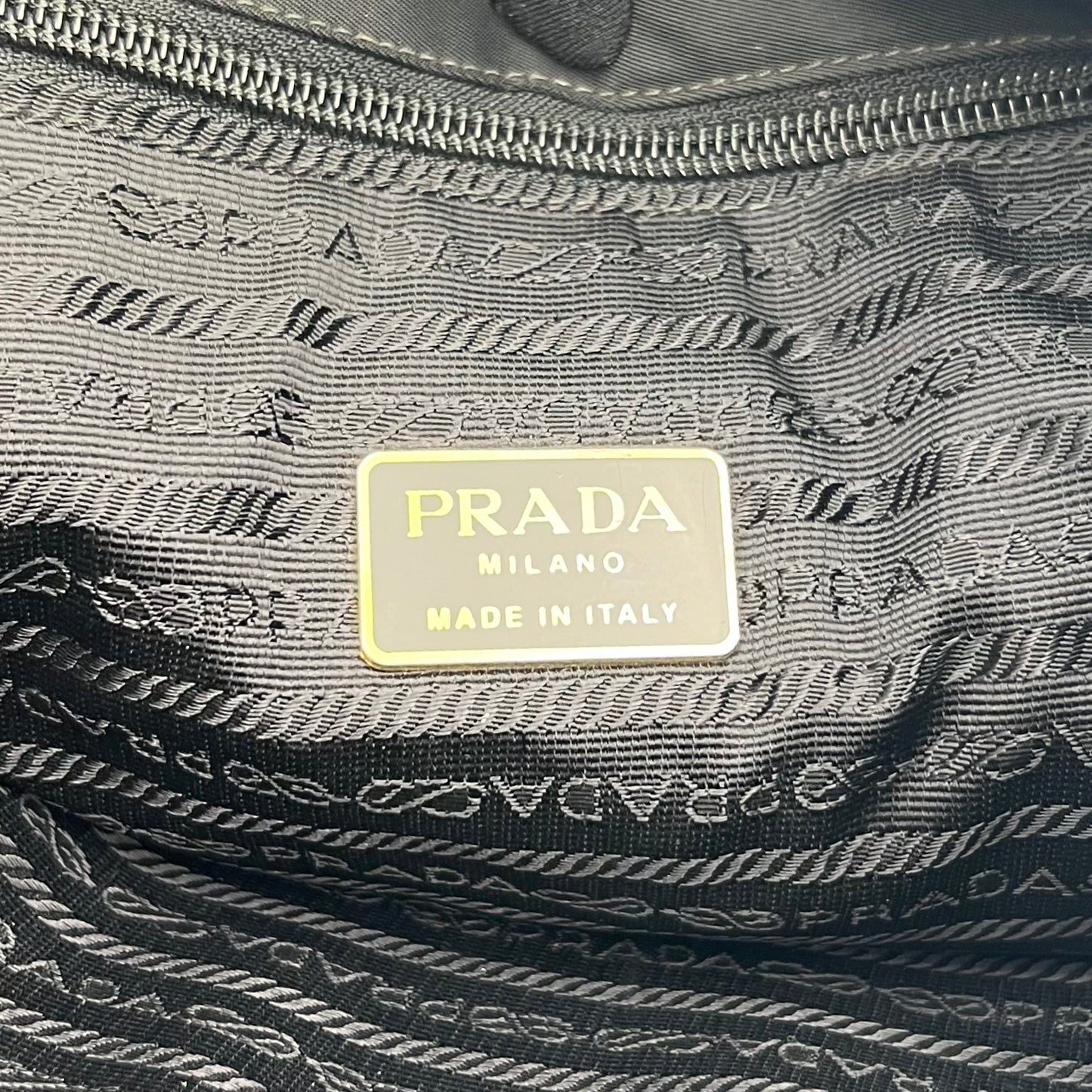 Prada Black Nylon Long Strap Large Open Tote