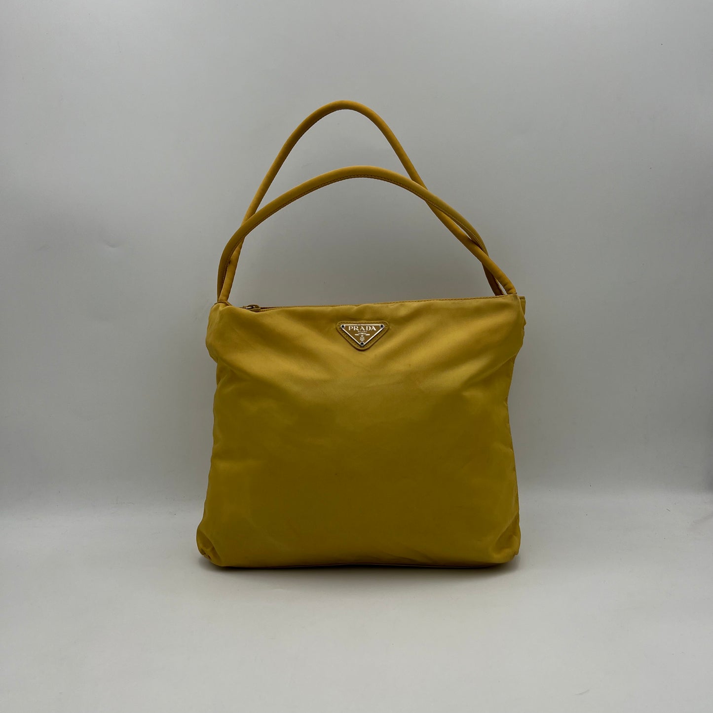 Prada Yellow Nylon Medium Tote