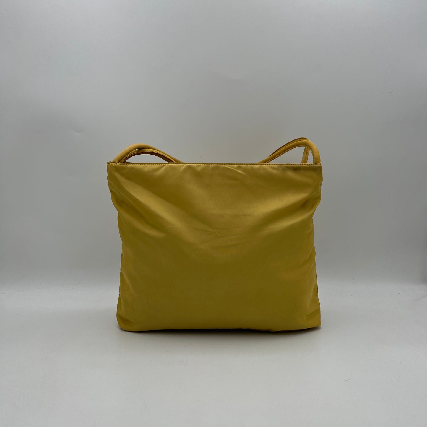 Prada Yellow Nylon Medium Tote