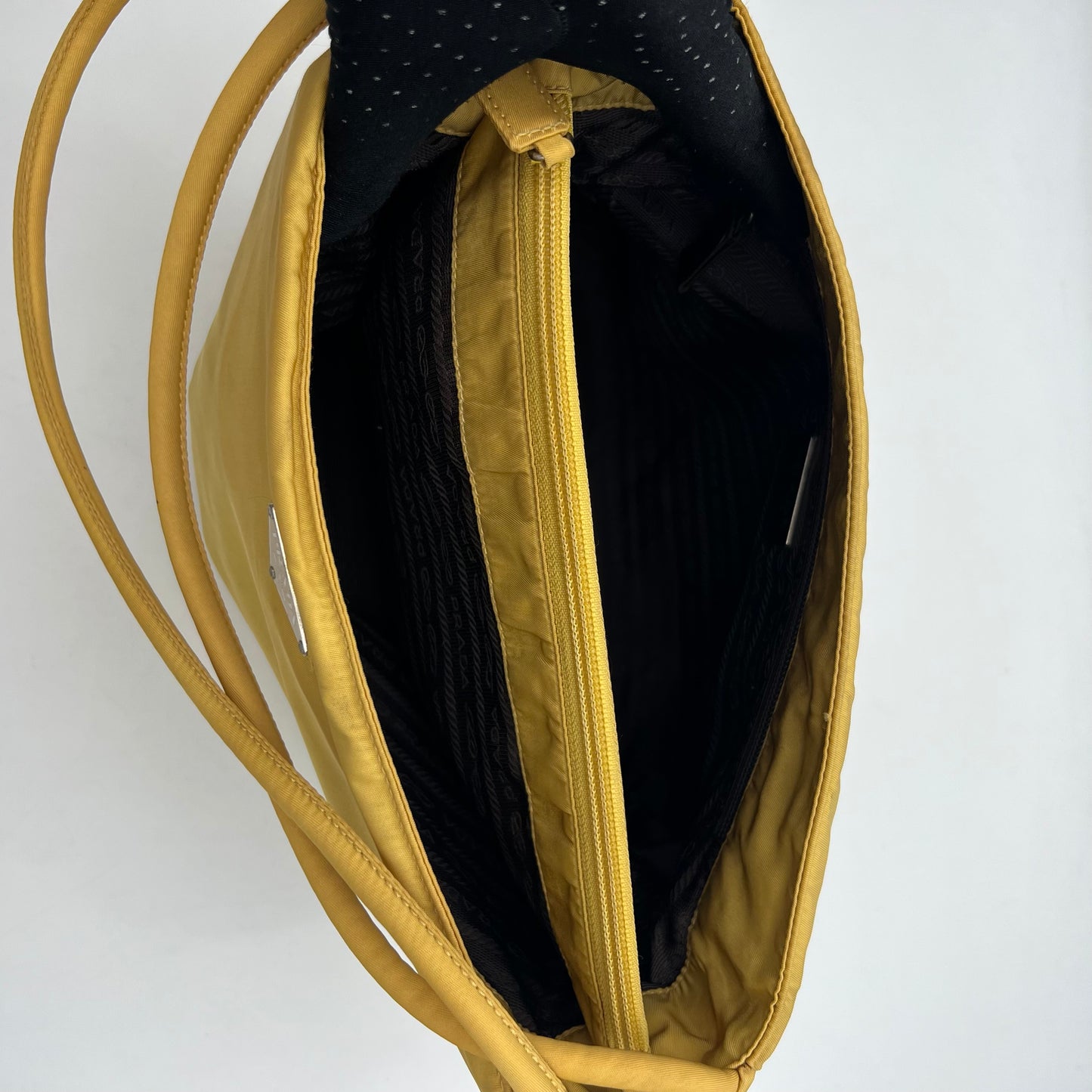 Prada Yellow Nylon Medium Tote