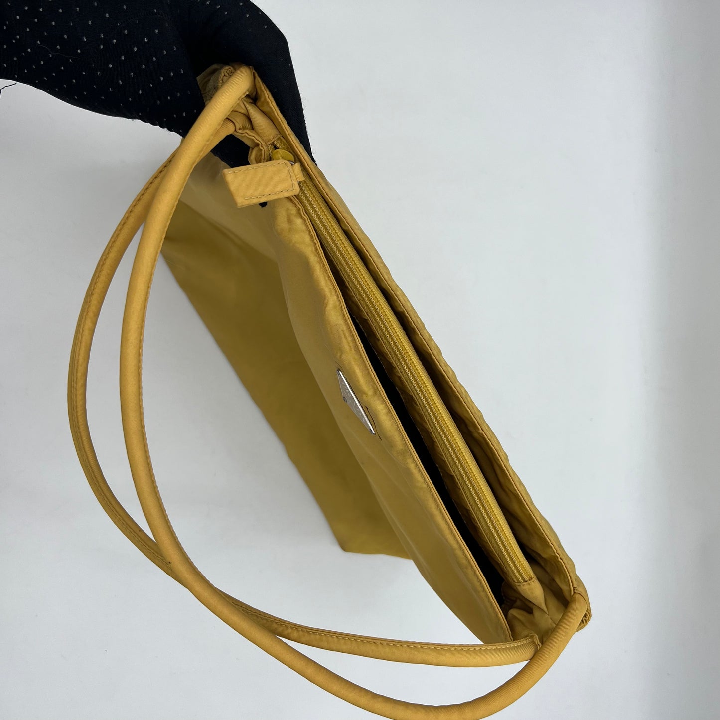 Prada Yellow Nylon Medium Tote