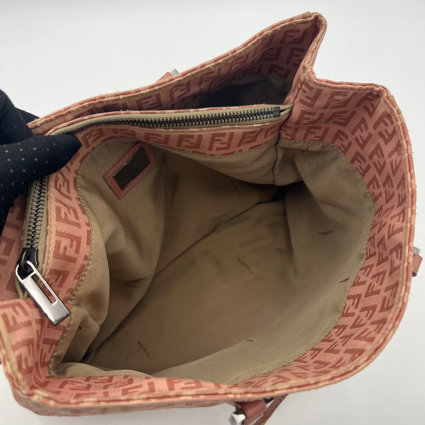Fendi Pink Zucchino Tote