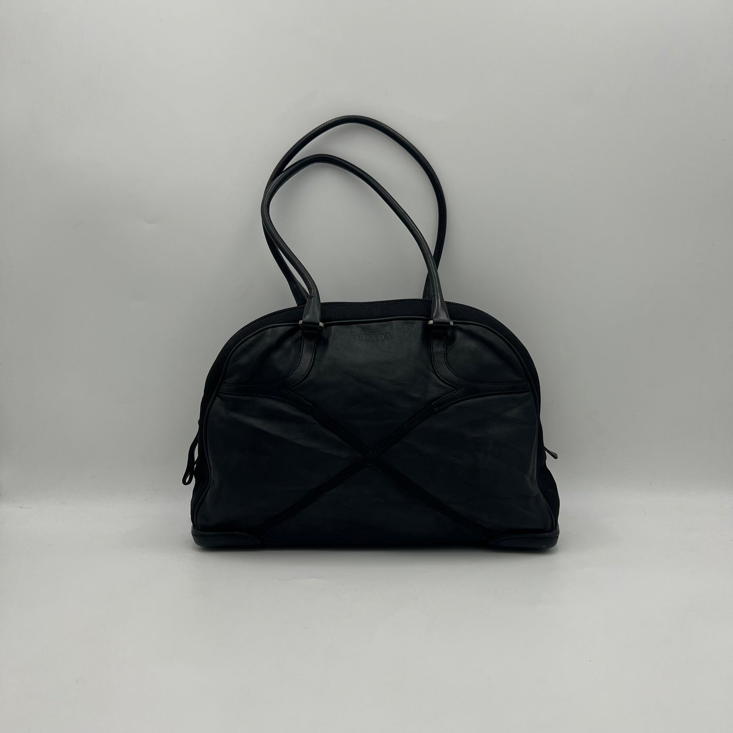 Prada Black Leather Bauletto