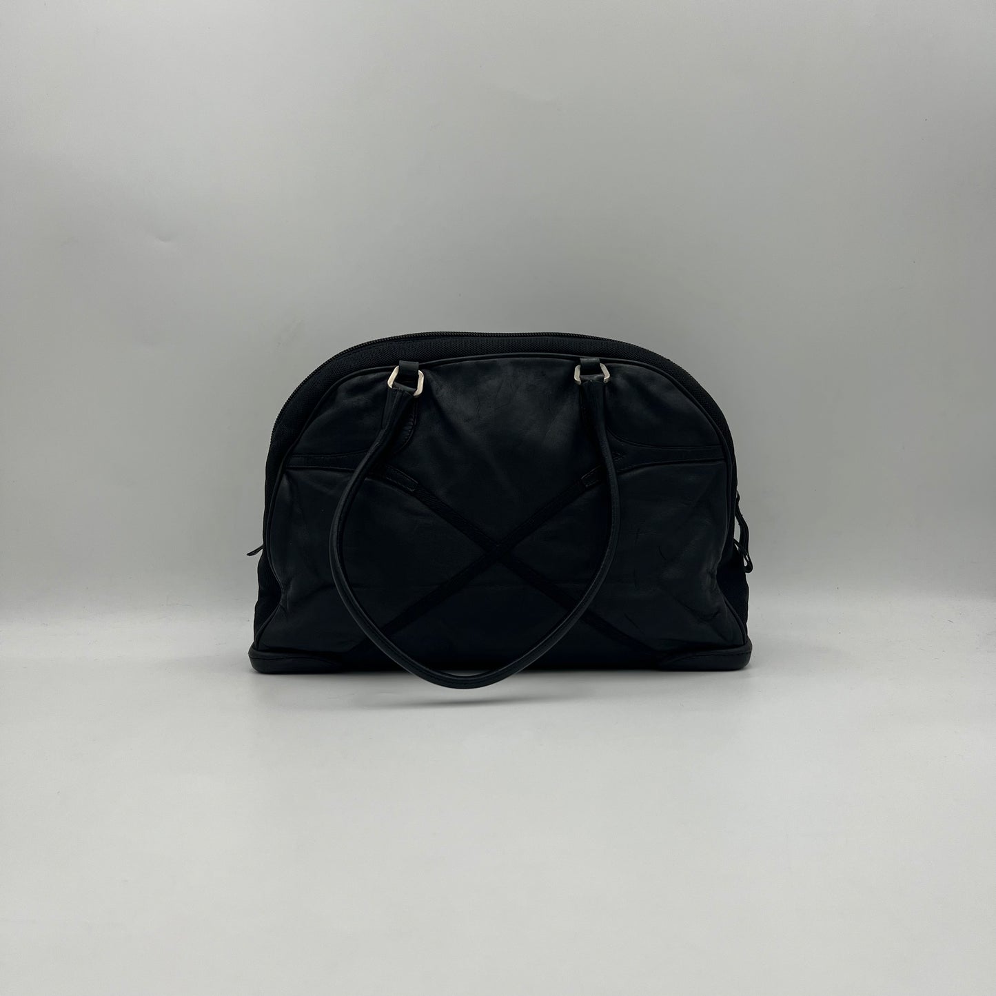 Prada Black Leather Bauletto