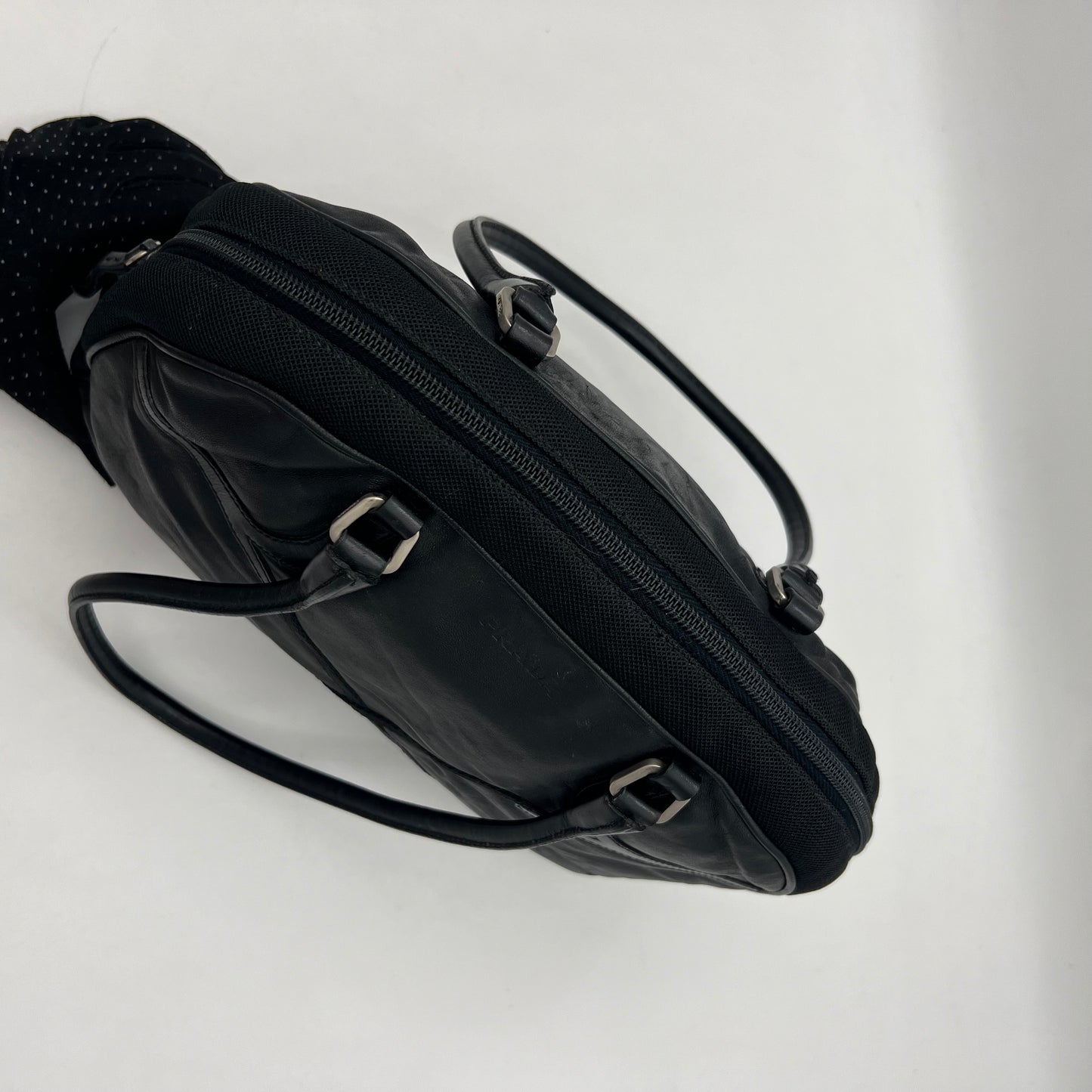 Prada Black Leather Bauletto