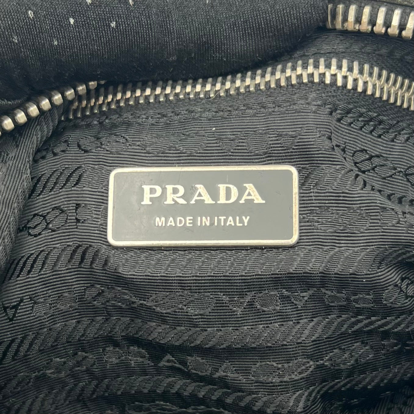 Prada Black Nylon x Leather Cargo Hobo Shoulder Bag