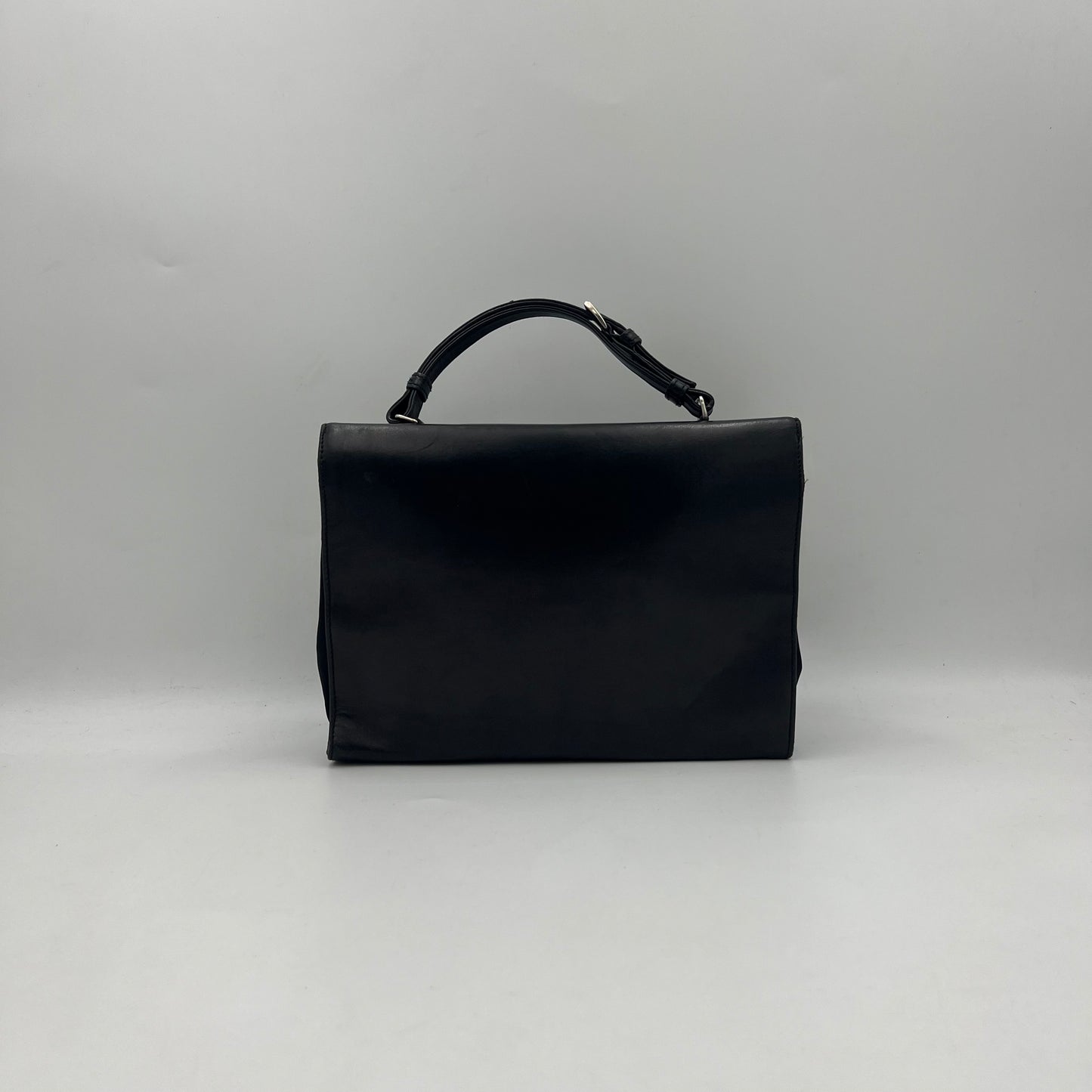 Prada Vintage Black Nappa Trend Handle Handbag