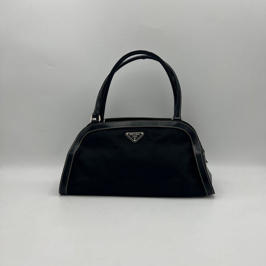 Prada Black Nylon x Patent Leather Bauletto