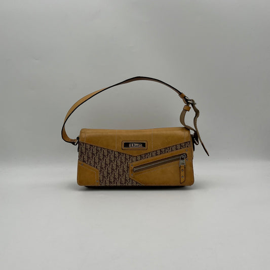 Christian Dior Brown Trotter Street Chic Flap Baguette