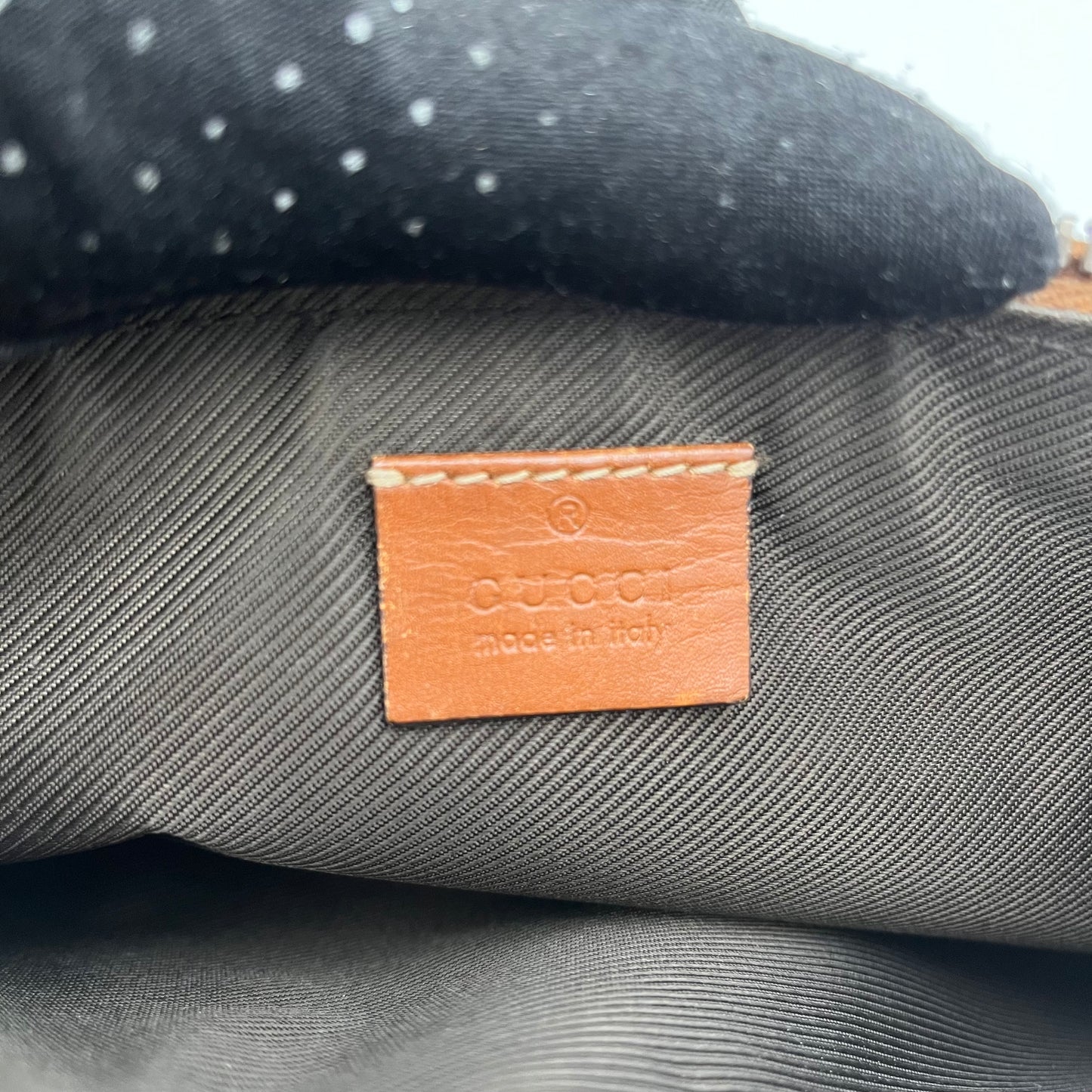 Gucci Beige Monogram Nylon Cosmetic Pouch