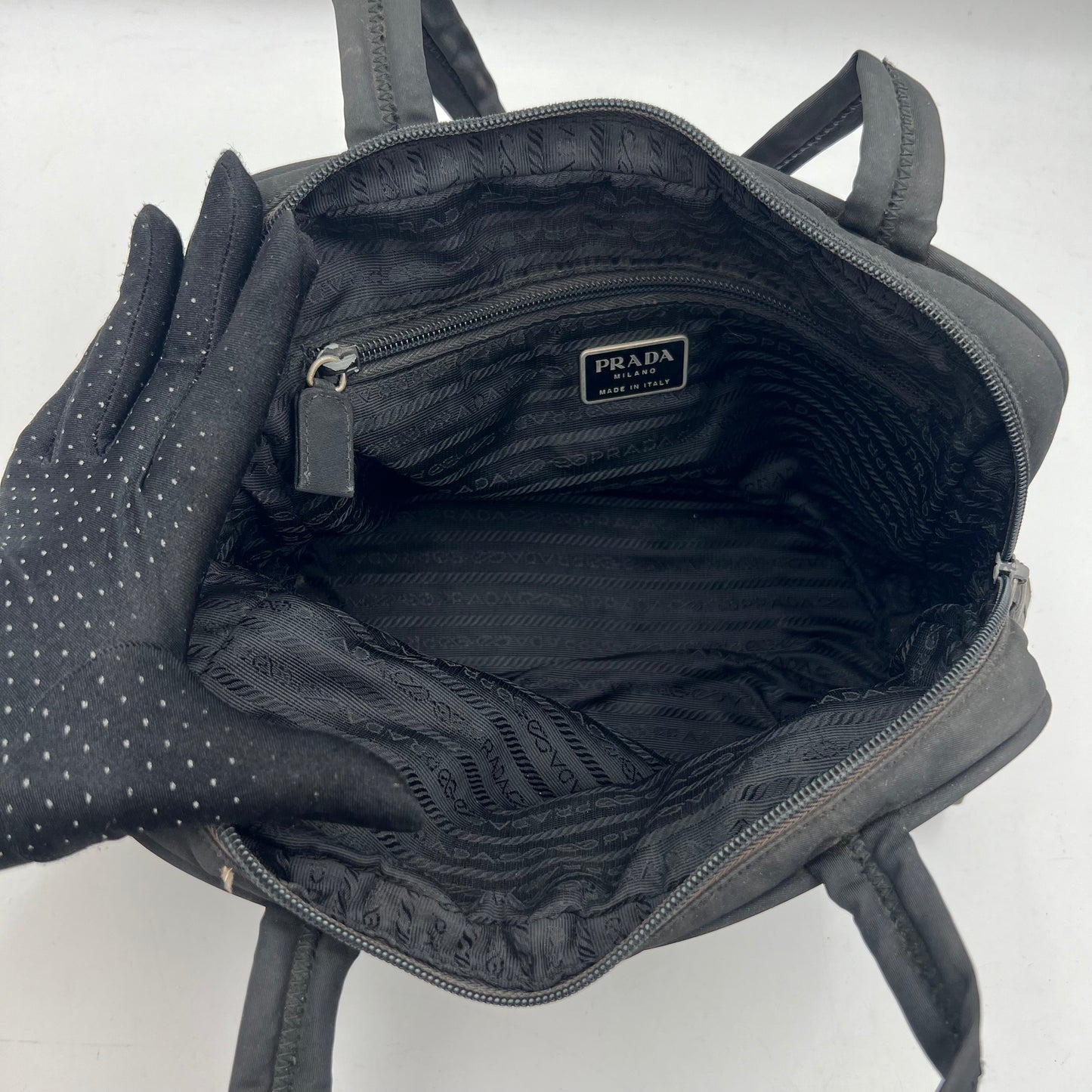 Prada Black Nylon Handbag