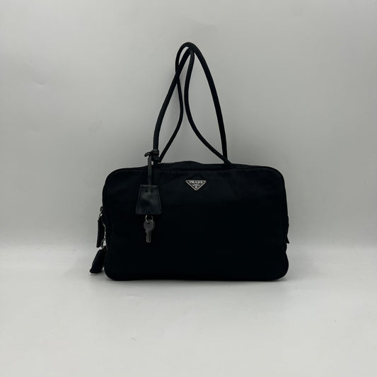 Prada Black Tessuto Small Bowler Bag