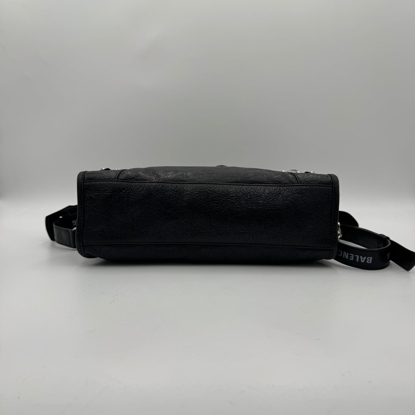 Balenciaga Black Leather Classic Small City SHW
