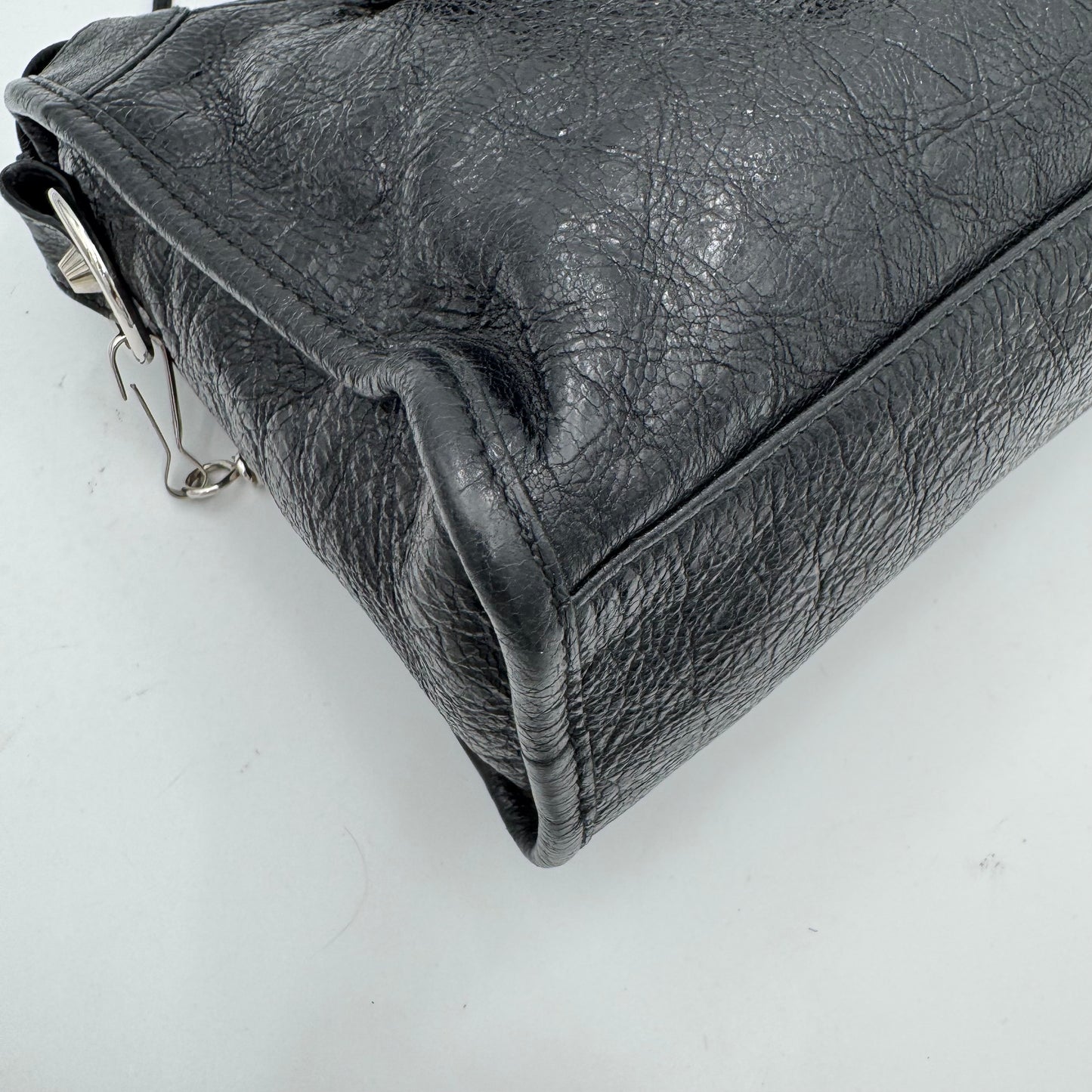 Balenciaga Black Leather Classic Small City SHW