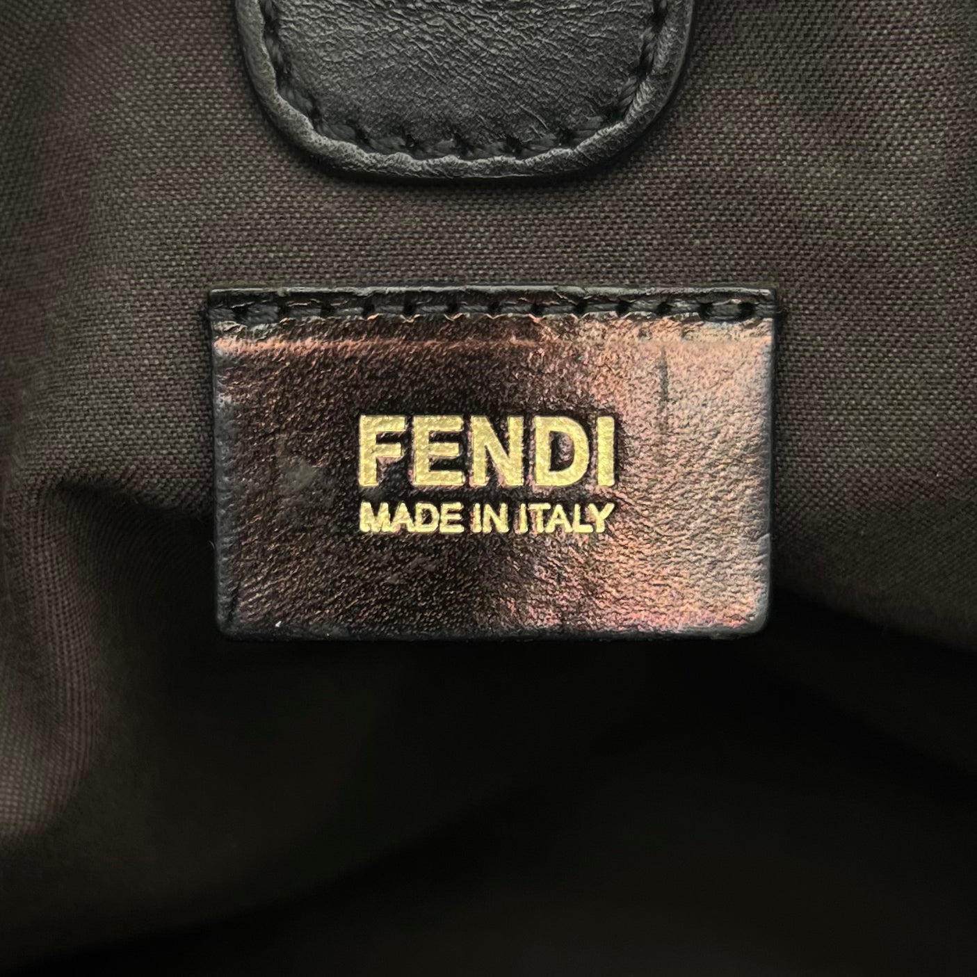 Fendi Black Zucchino Canvas and Leather Large Hobo Shoulder Bag