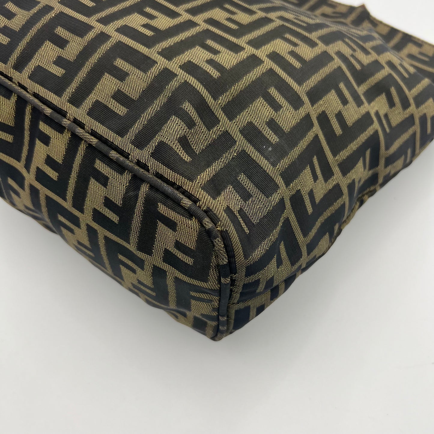 Fendi Tobacco Zucca FF Zip Shopper Tote
