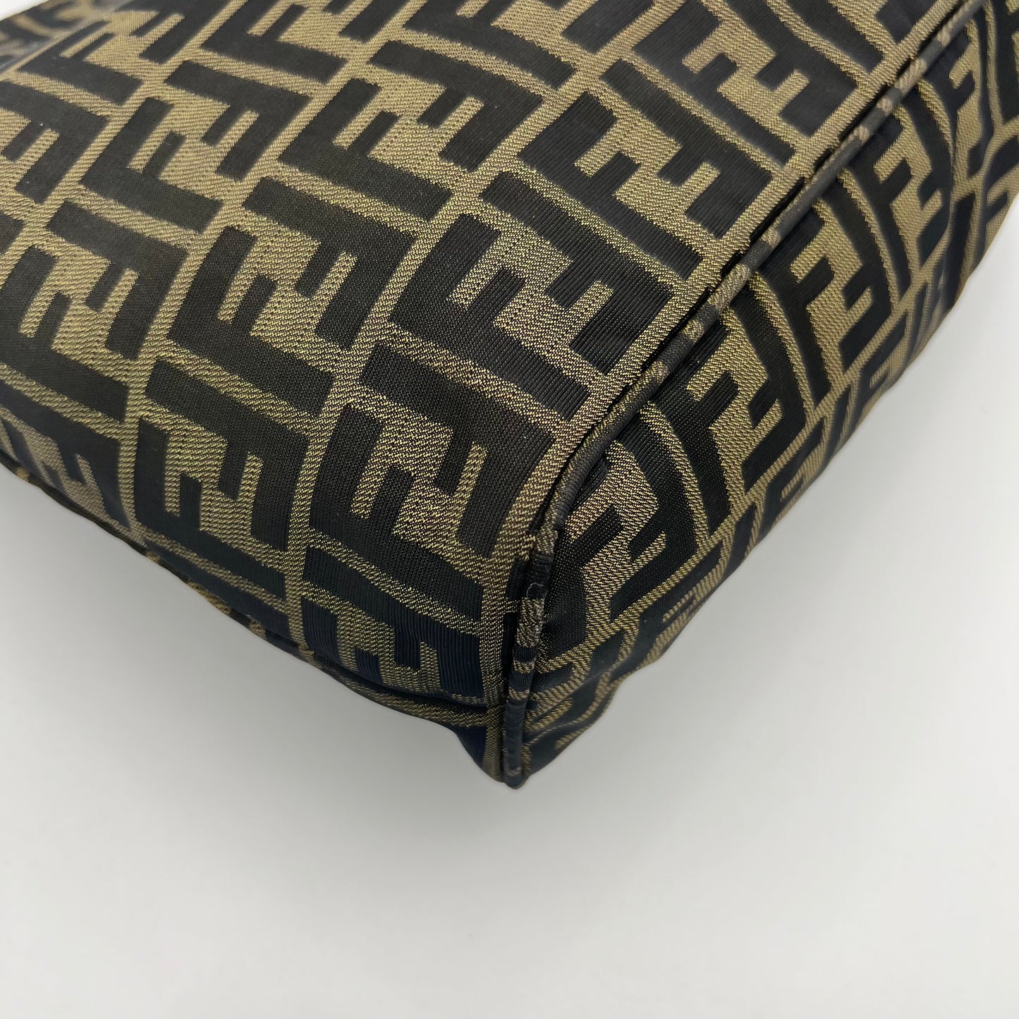 Fendi Tobacco Zucca FF Zip Shopper Tote