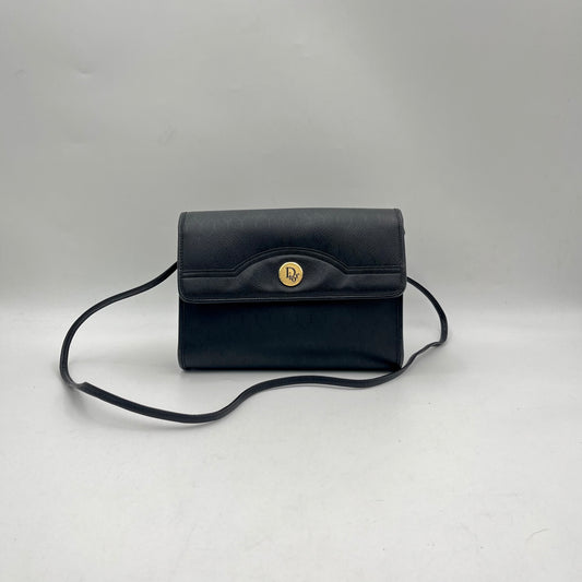 Christian Dior Black Honeycomb Flap Crossbody