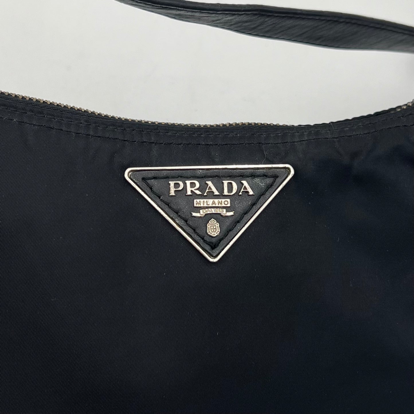 Prada Black Nylon Tassel Hobo Pochette