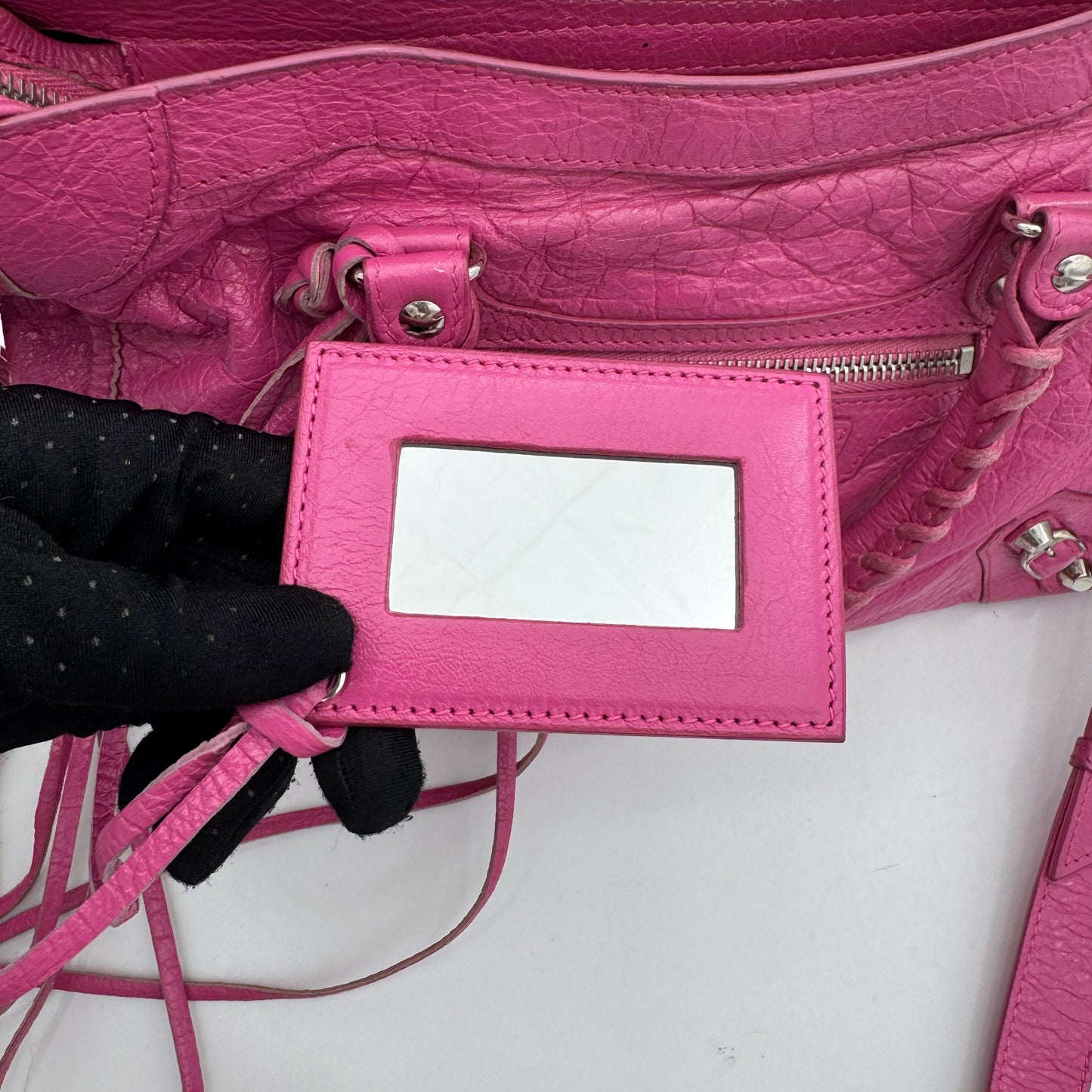 Balenciaga Bubblegum Pink Leather Classic Small City SHW