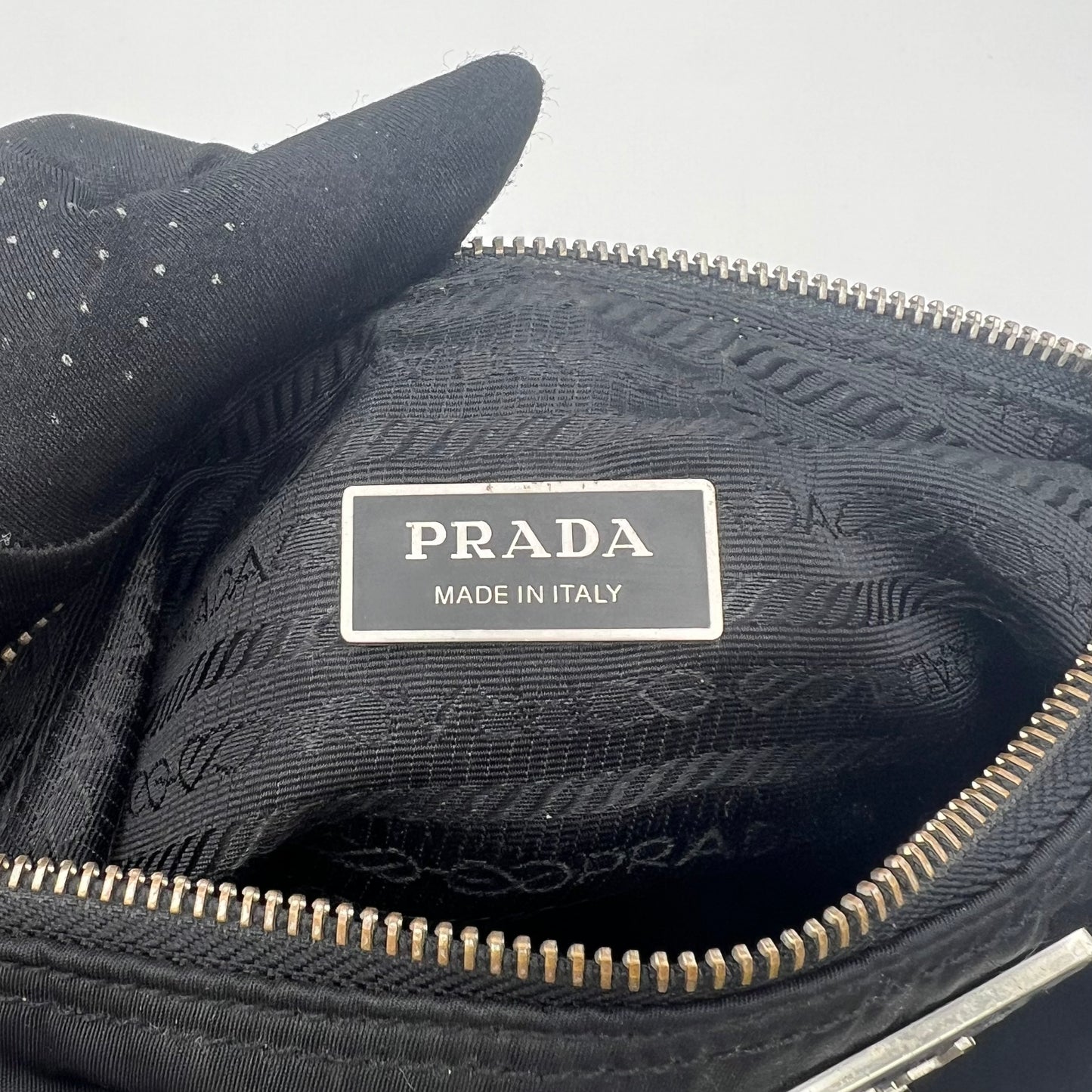 Prada Black Nylon Tassel Hobo Pochette