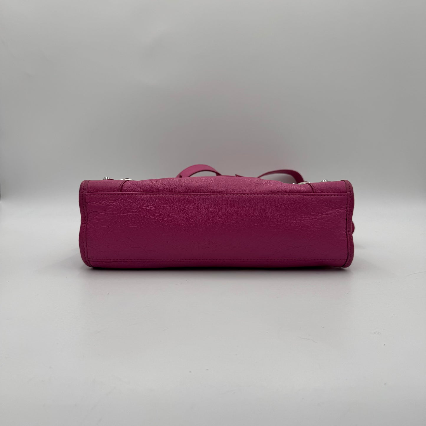 Balenciaga Bubblegum Pink Leather Classic Small City SHW