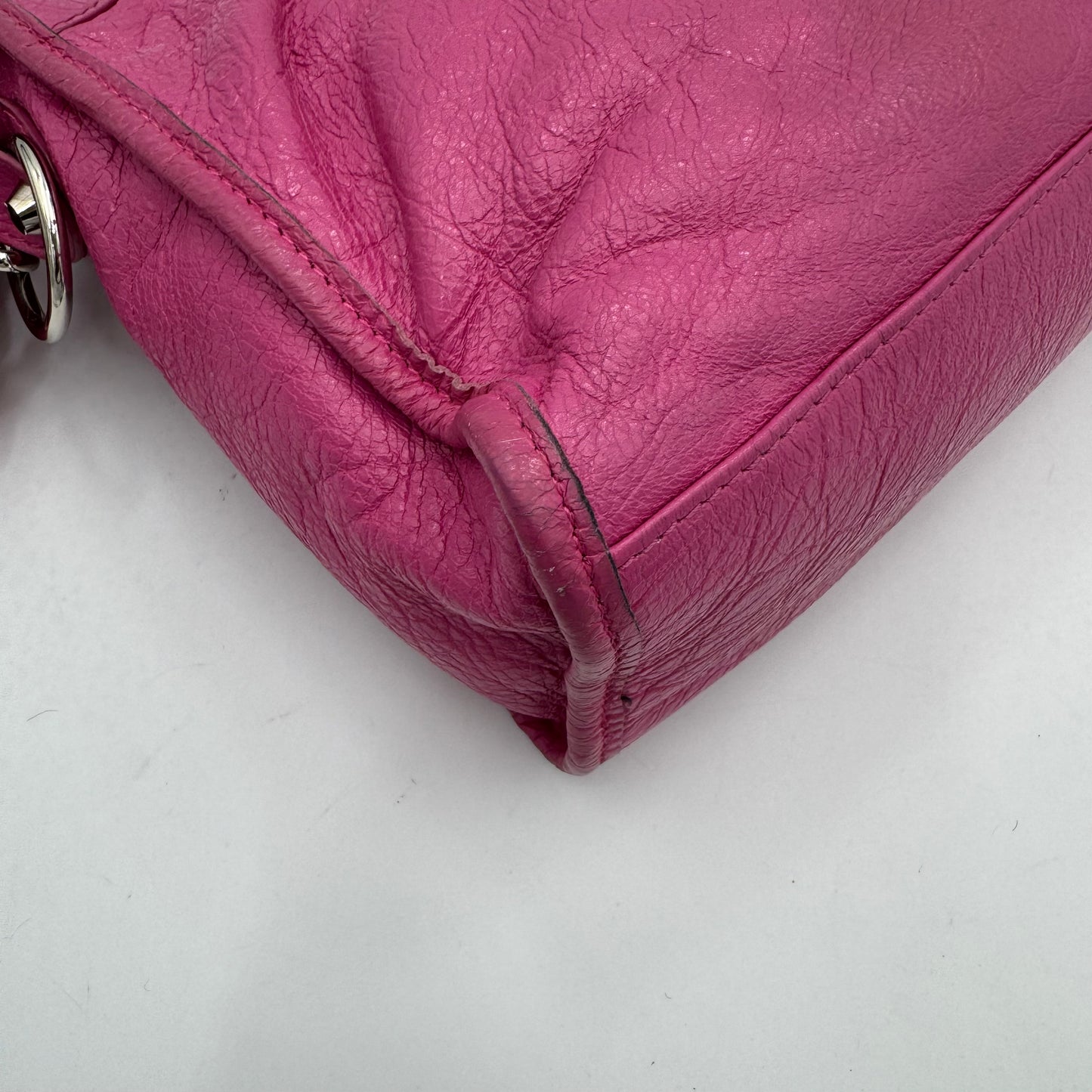 Balenciaga Bubblegum Pink Leather Classic Small City SHW