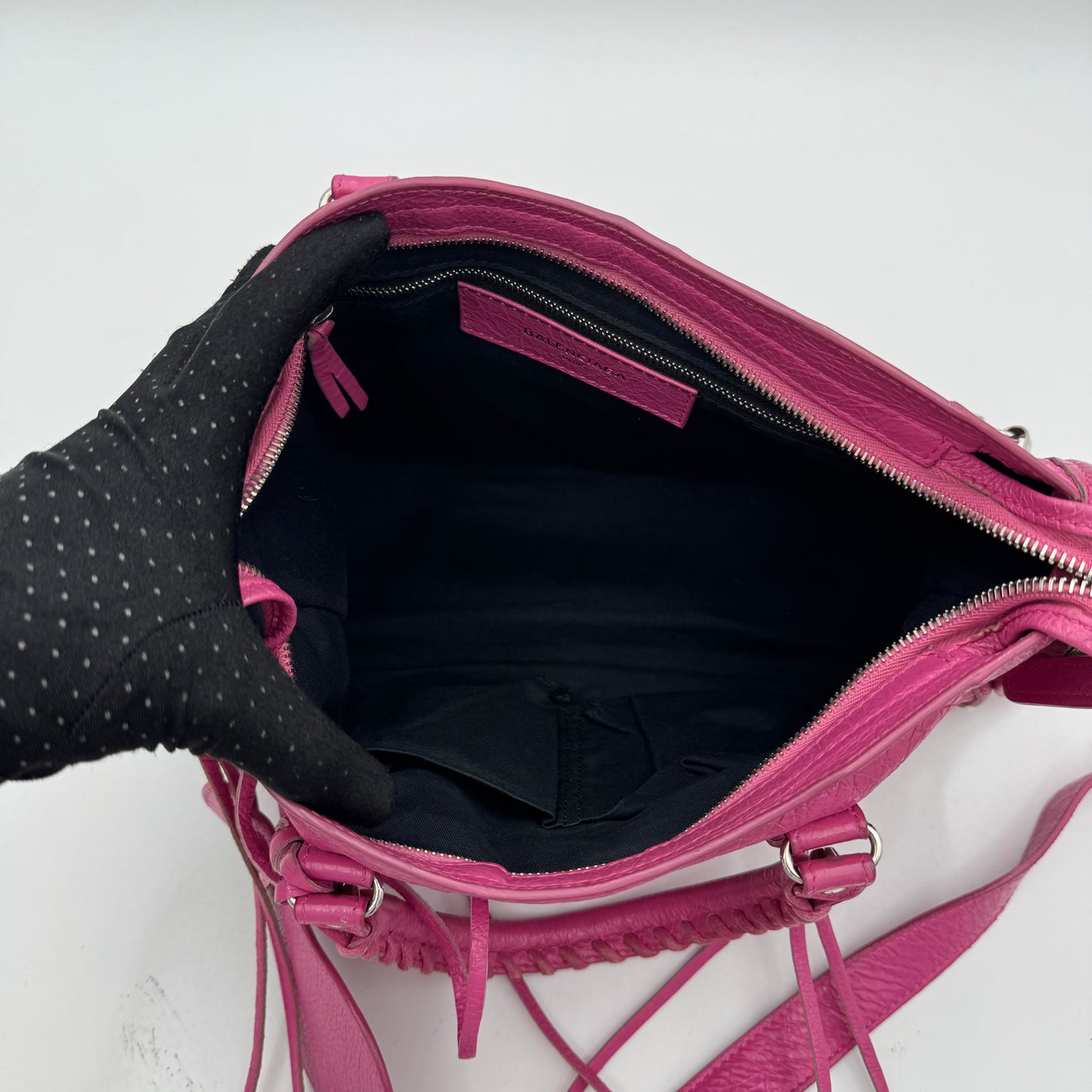 Balenciaga Bubblegum Pink Leather Classic Small City SHW