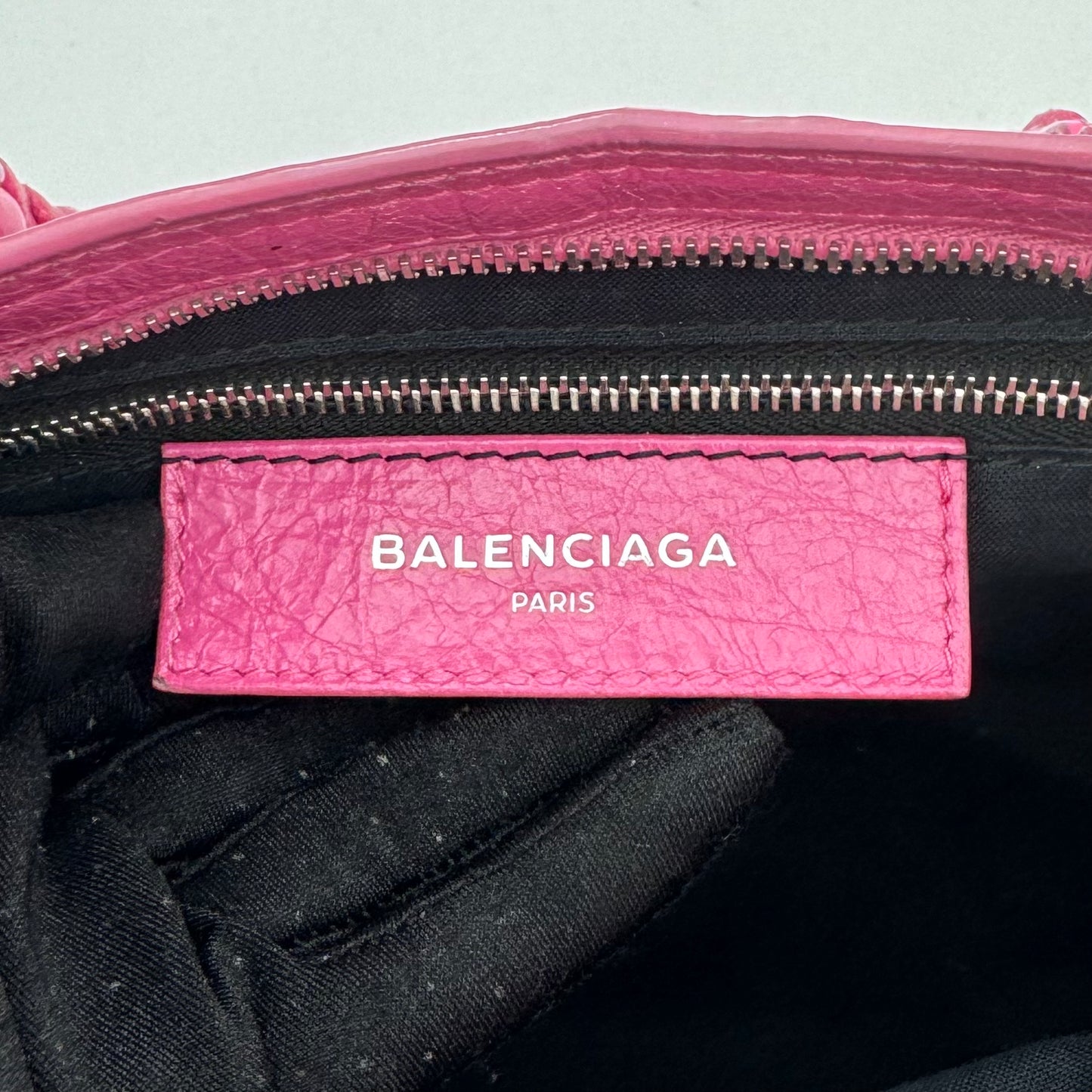 Balenciaga Bubblegum Pink Leather Classic Small City SHW