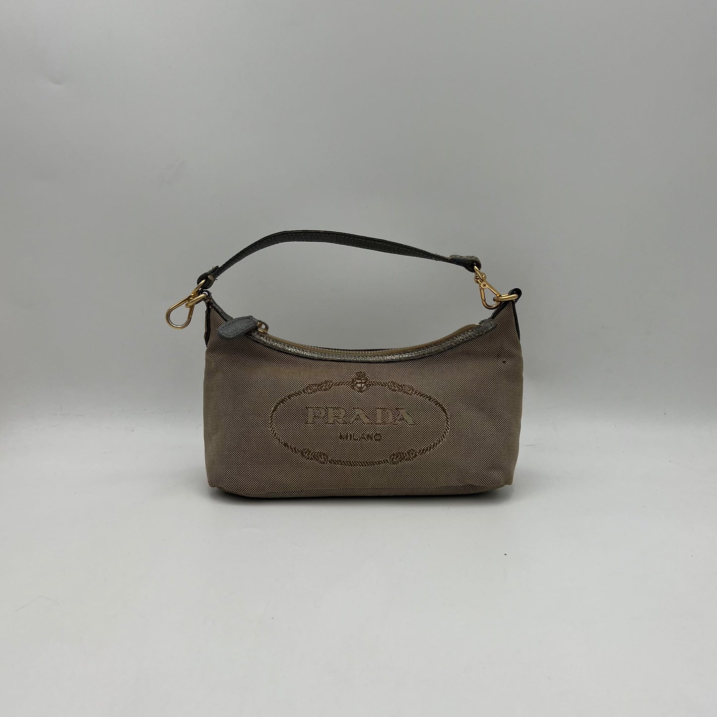 Prada Canapa Logo Canvas Hobo Pochette