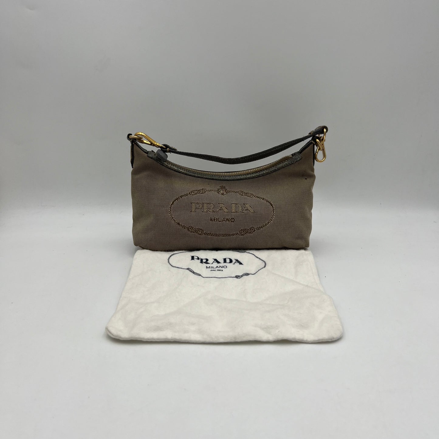 Prada Canapa Logo Canvas Hobo Pochette