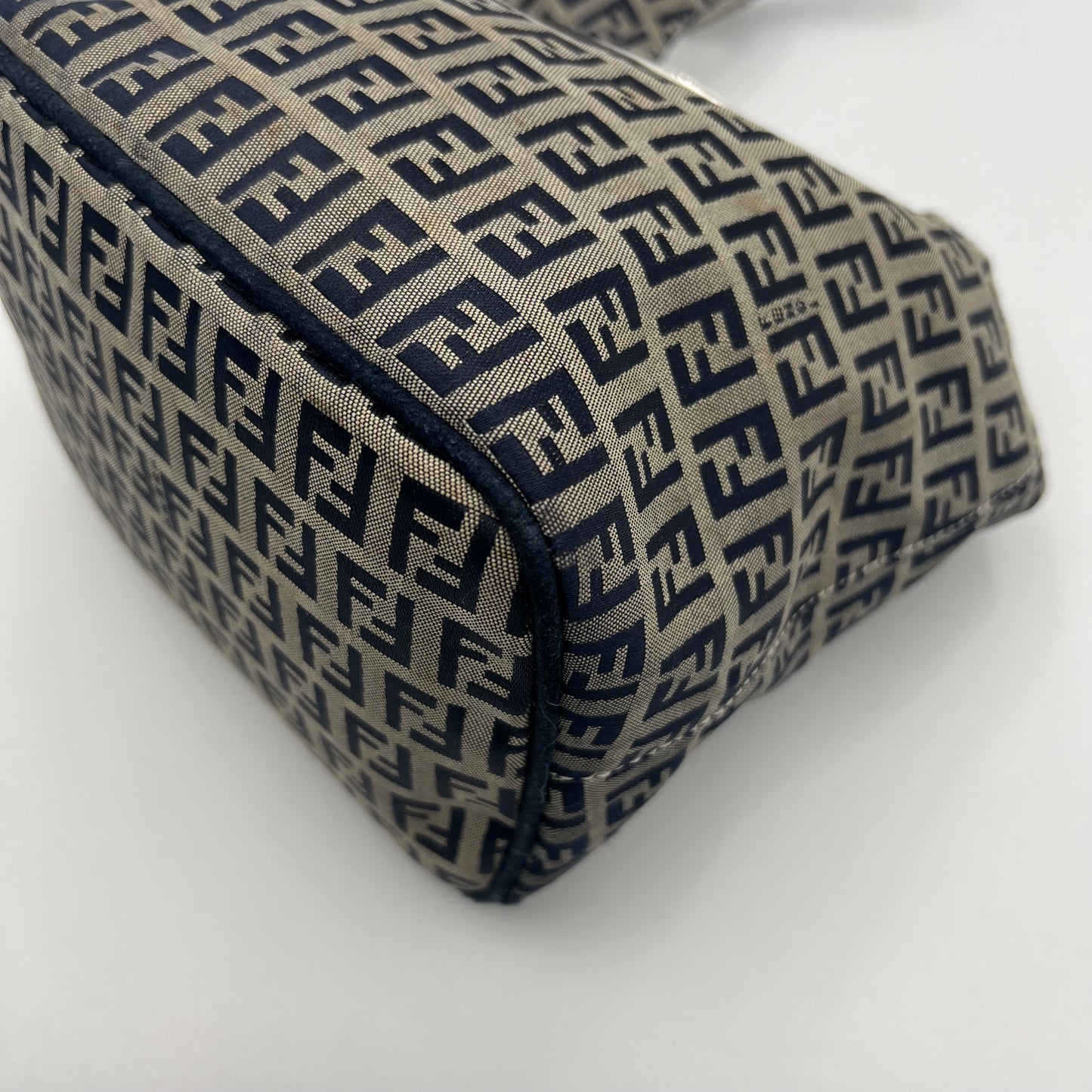 Fendi Dark Blue Zucchino Hobo Shoulder Bag