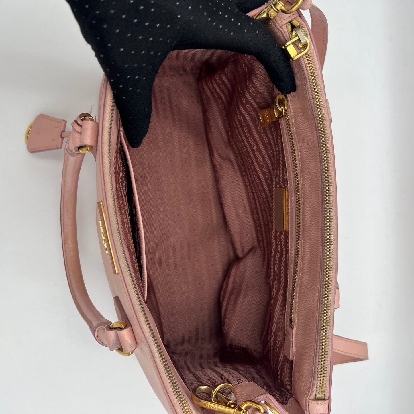 Prada Light Pink Saffiano Lux Galleria with Sling