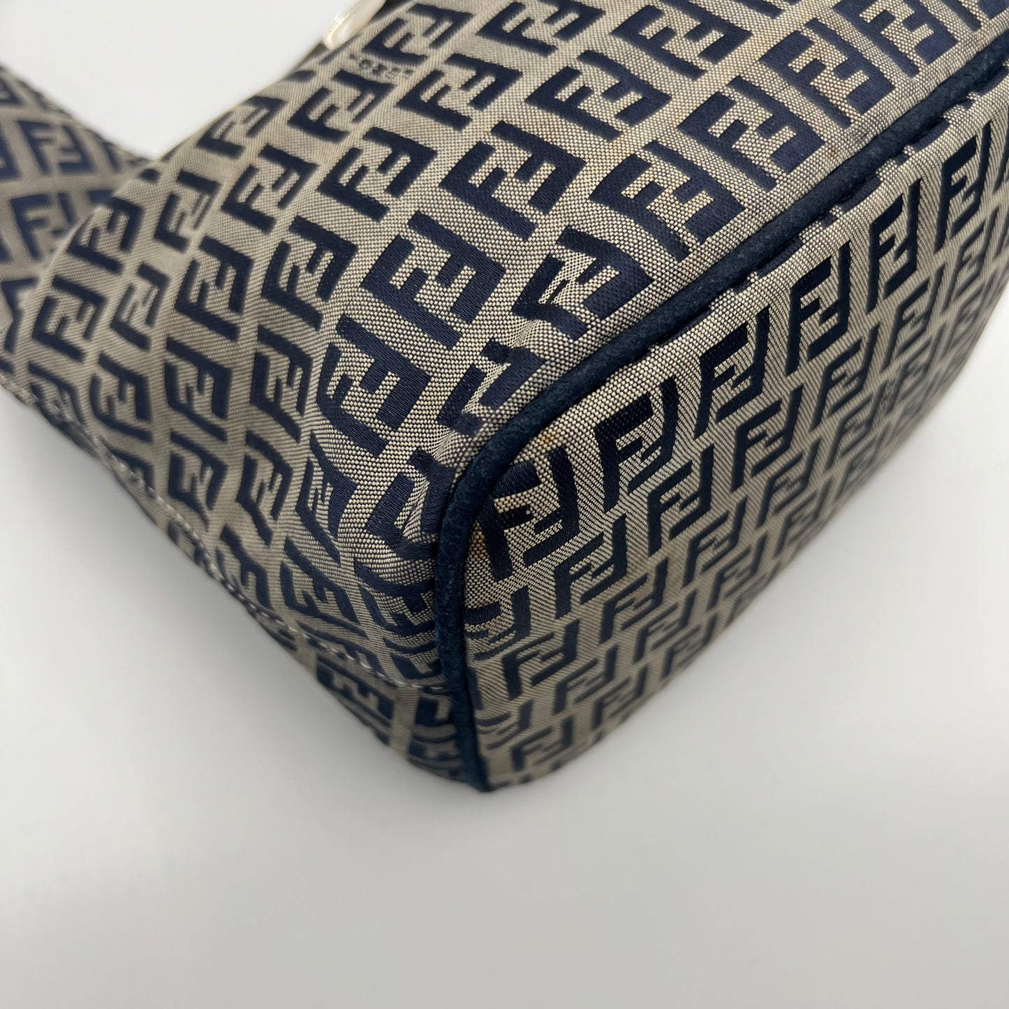 Fendi Dark Blue Zucchino Hobo Shoulder Bag