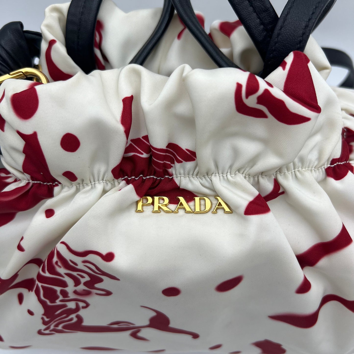 Prada Limited Edition Mermaid Nylon and Leather Handbag