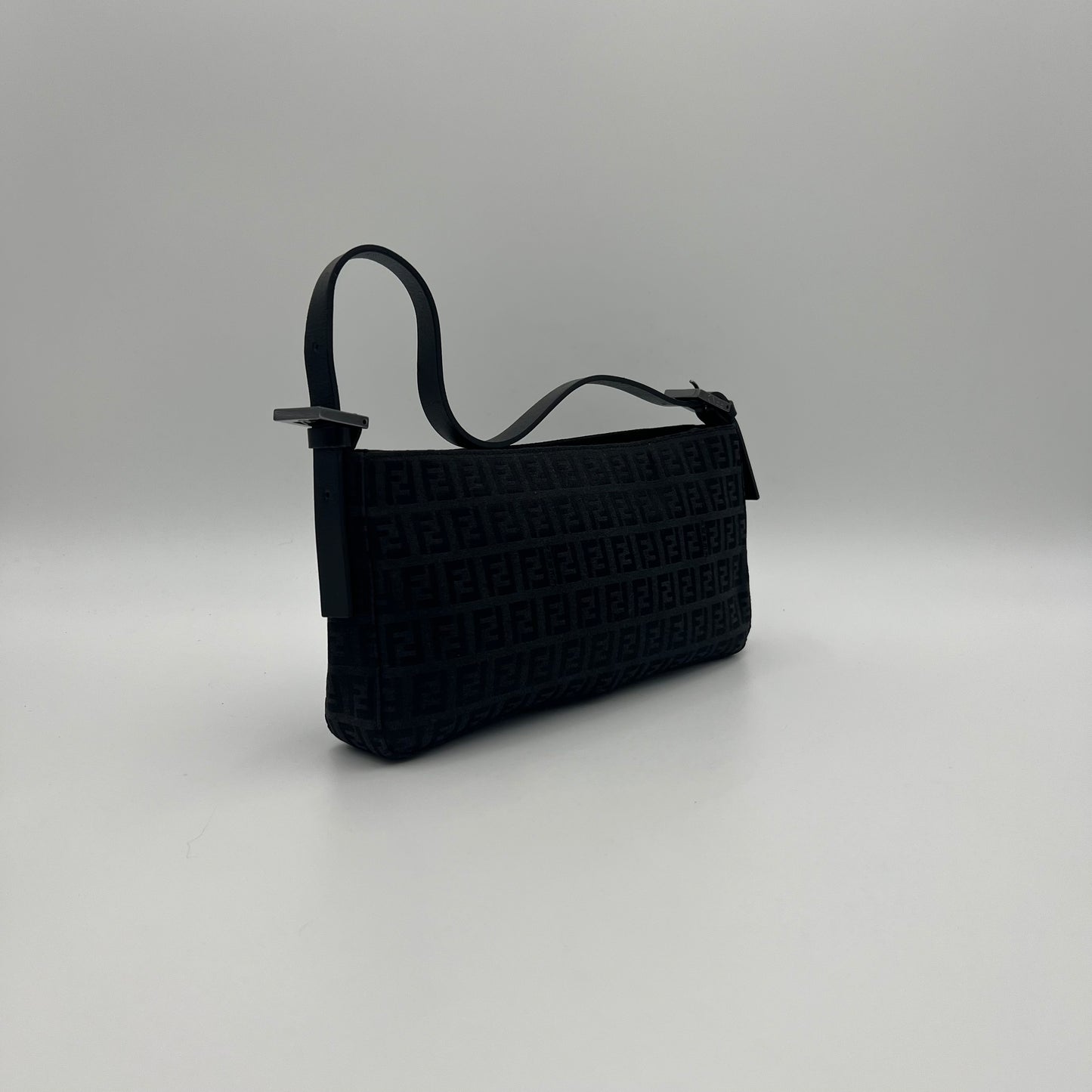 Fendi Black Zucchino Pochette