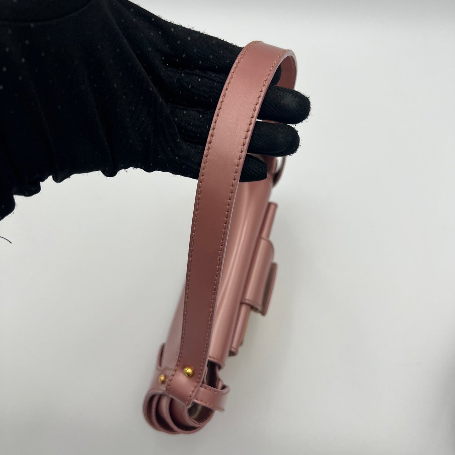 Fendi Pink Multicolor Patent Leather Borsa Baguette