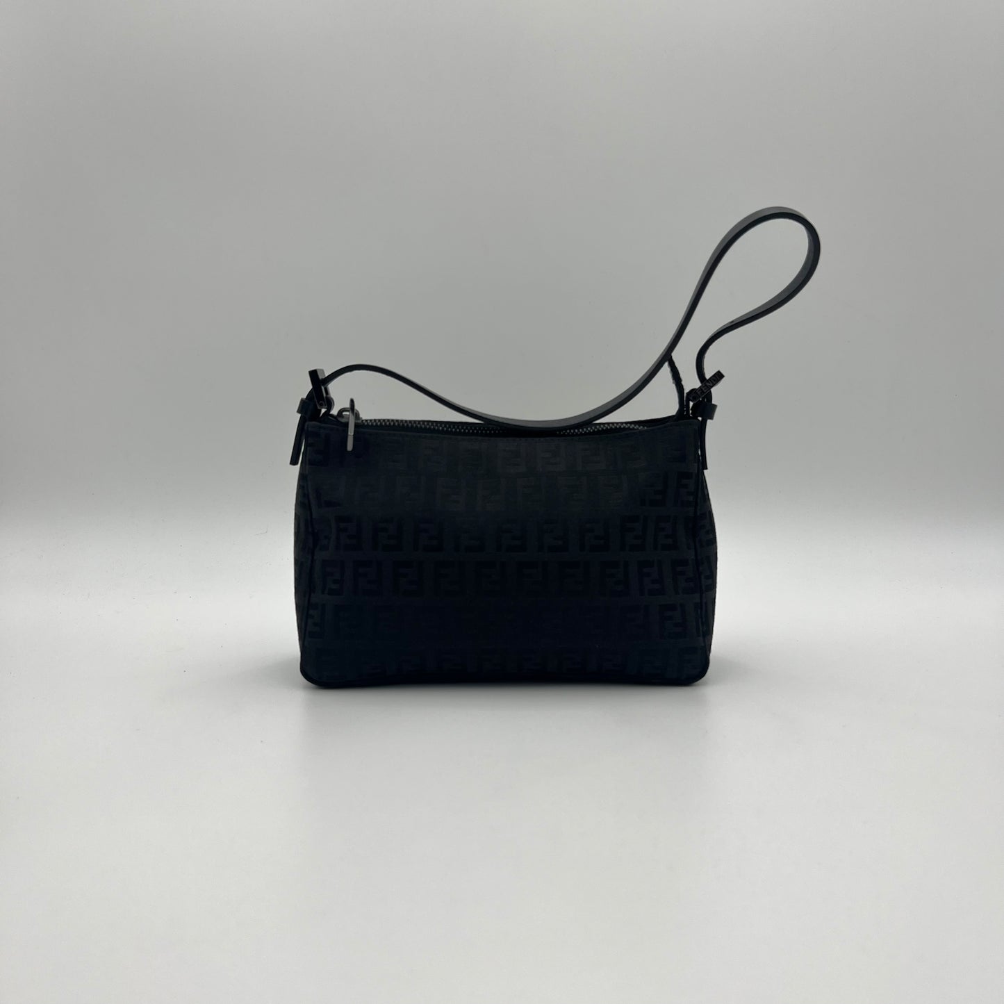 Fendi Black Zuccino Mini Pochette