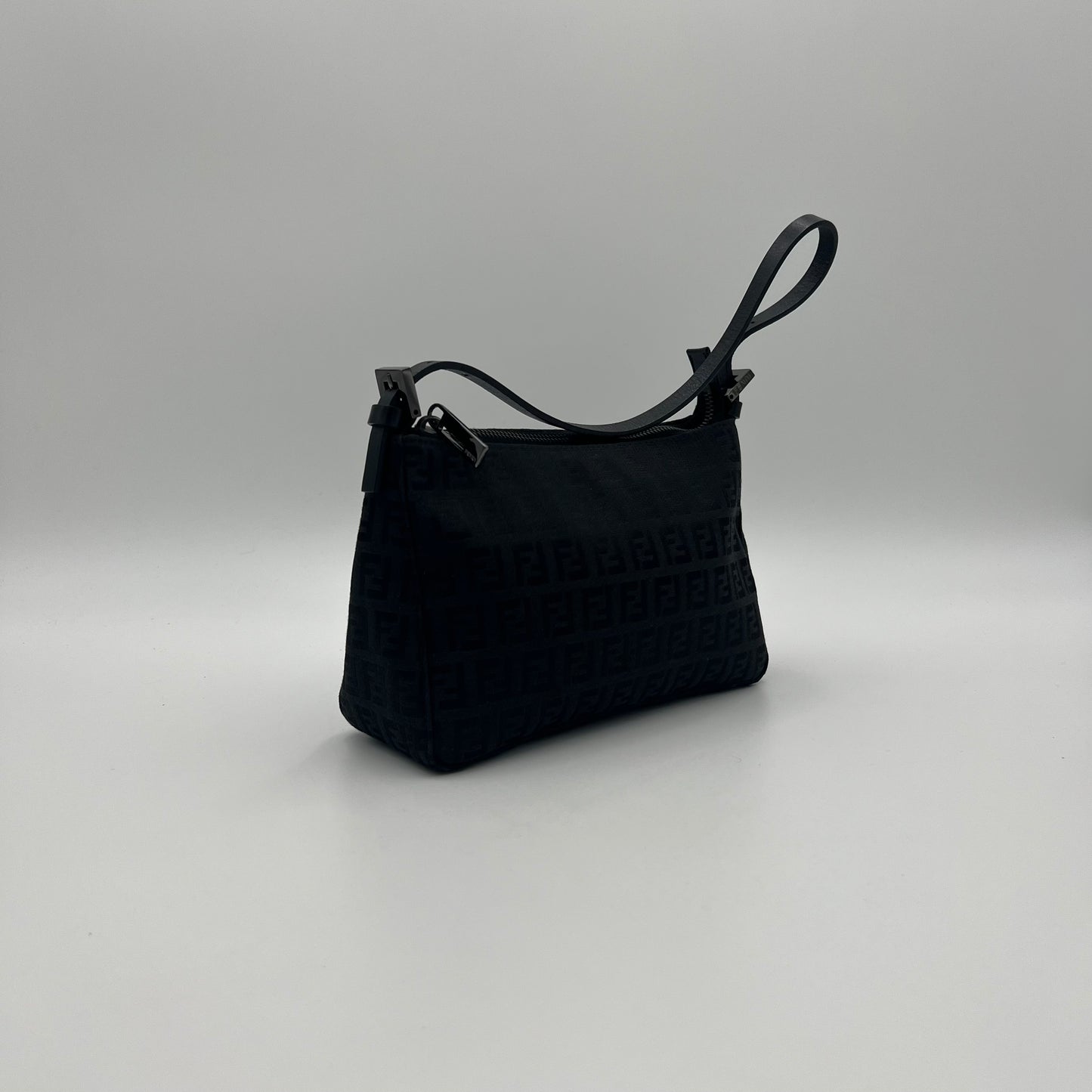 Fendi Black Zuccino Mini Pochette
