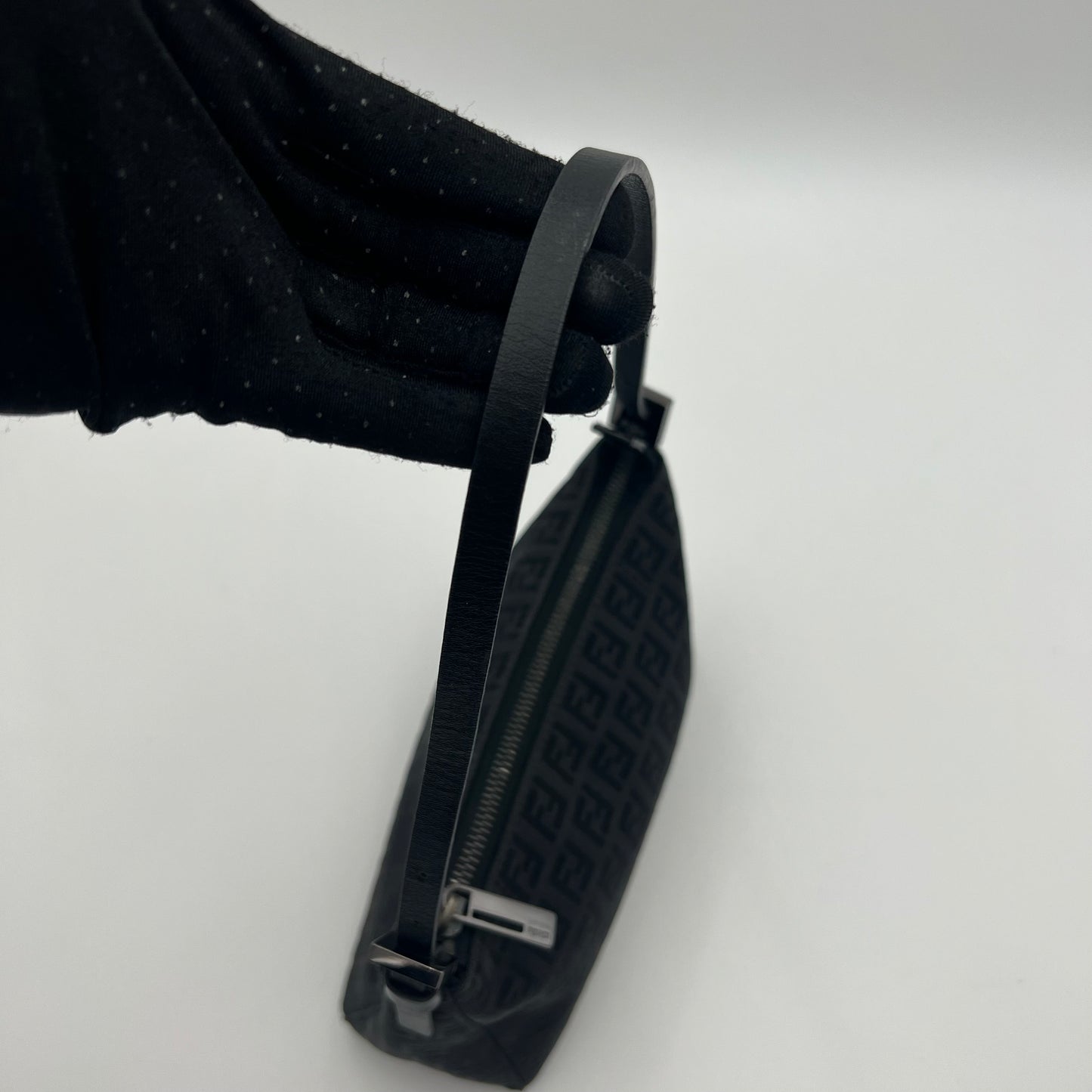 Fendi Black Zuccino Mini Pochette
