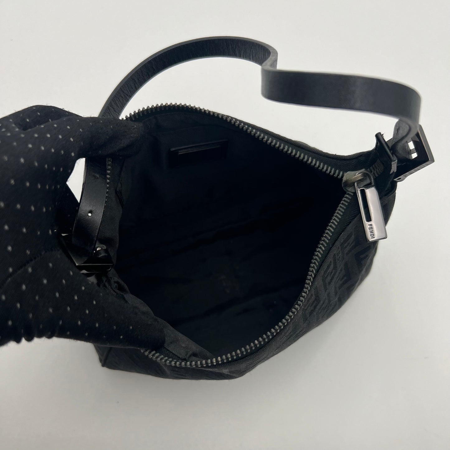 Fendi Black Zuccino Mini Pochette