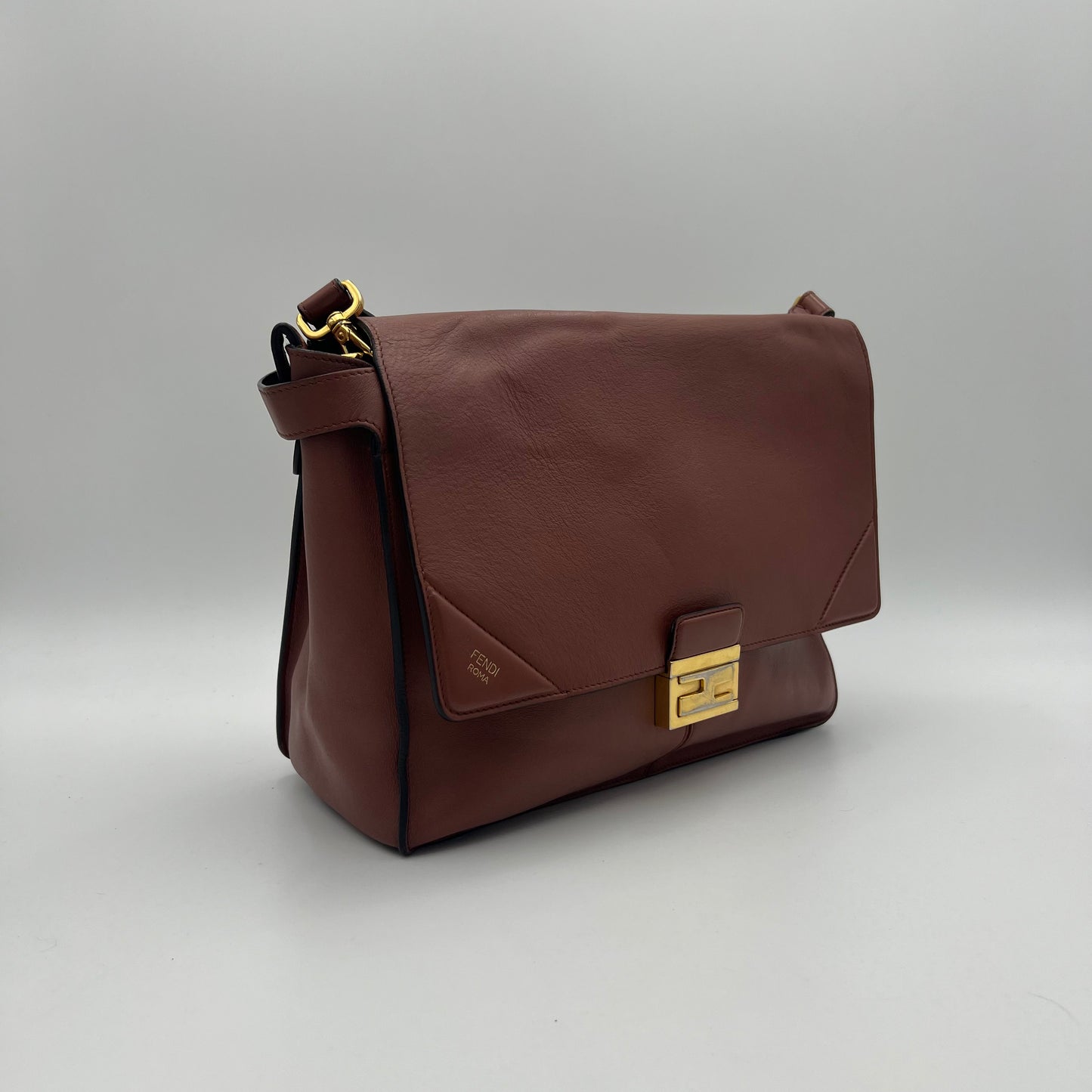 Fendi Vitello Grace Matte Kan U Shoulder Bag
