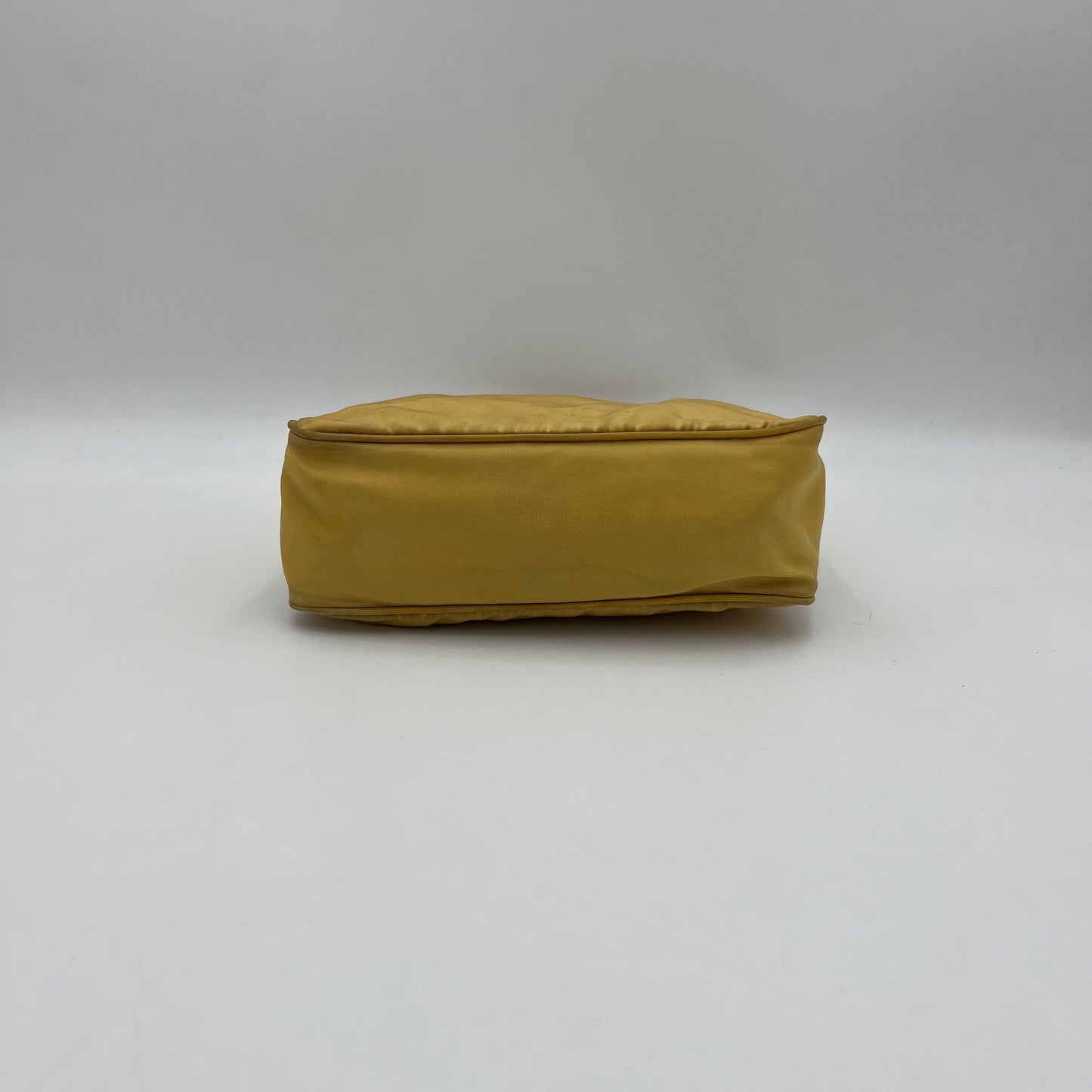 Prada Yellow Nylon Hobo Baguette