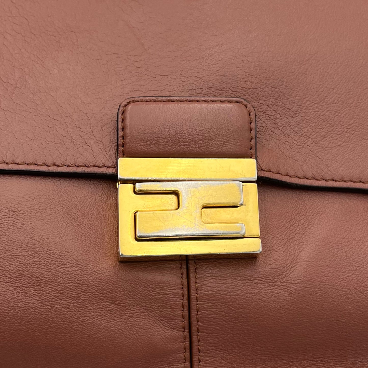 Fendi Vitello Grace Matte Kan U Shoulder Bag
