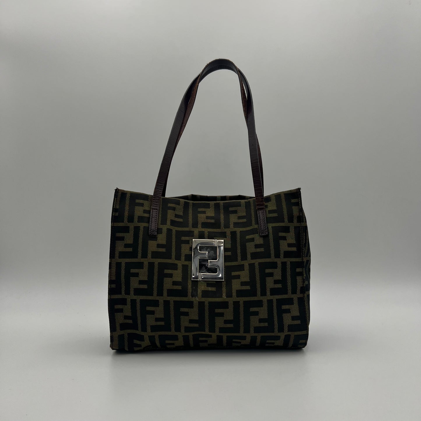 Fendi Tobacco Zucca Tote Shoulder Bag