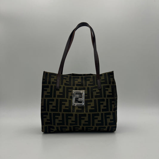 Fendi Tobacco Zucca Tote Shoulder Bag
