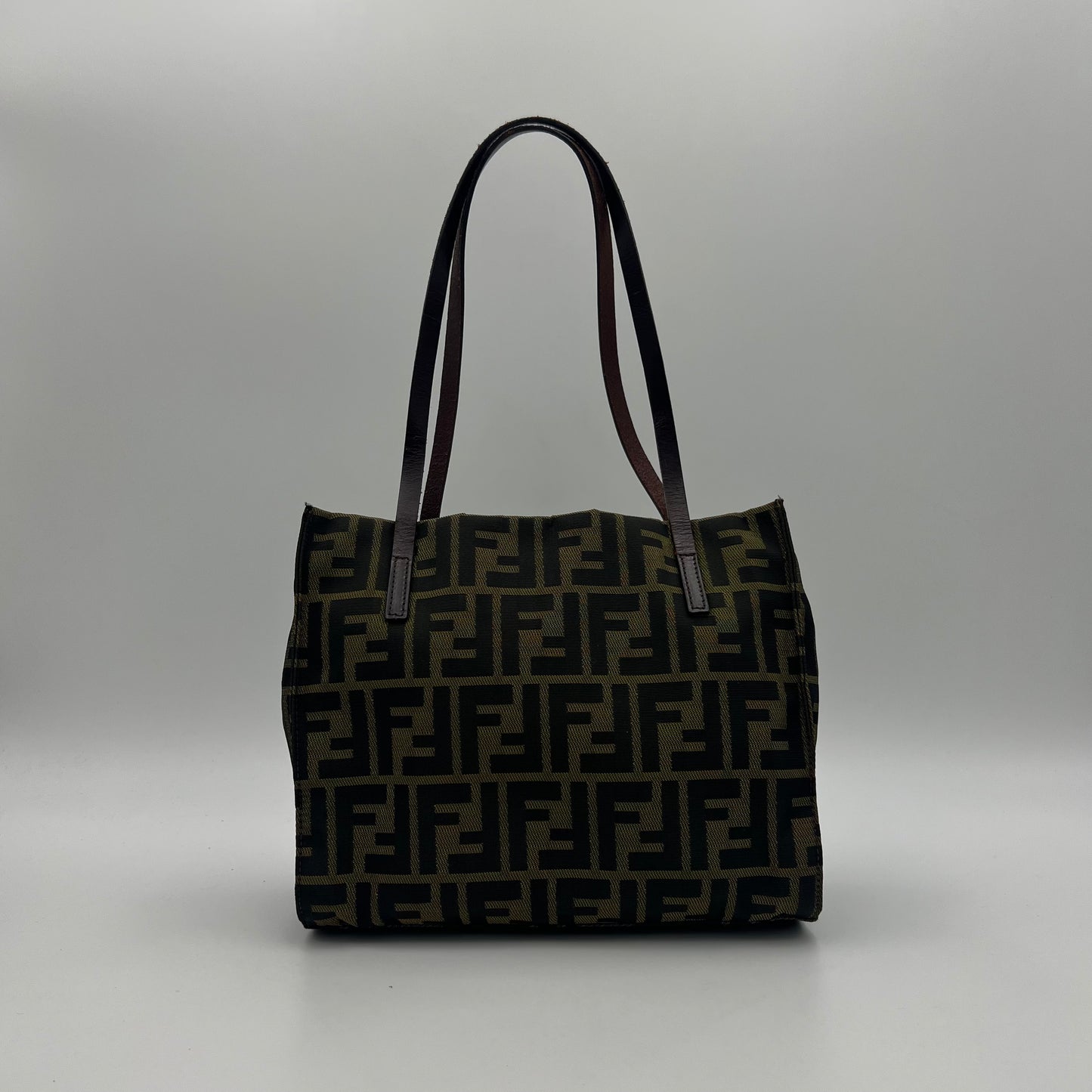 Fendi Tobacco Zucca Tote Shoulder Bag