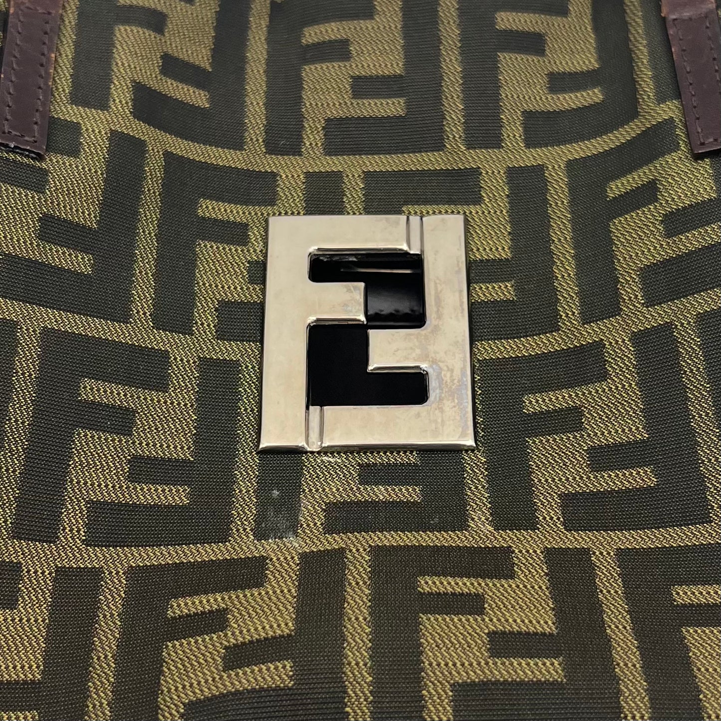 Fendi Tobacco Zucca Tote Shoulder Bag