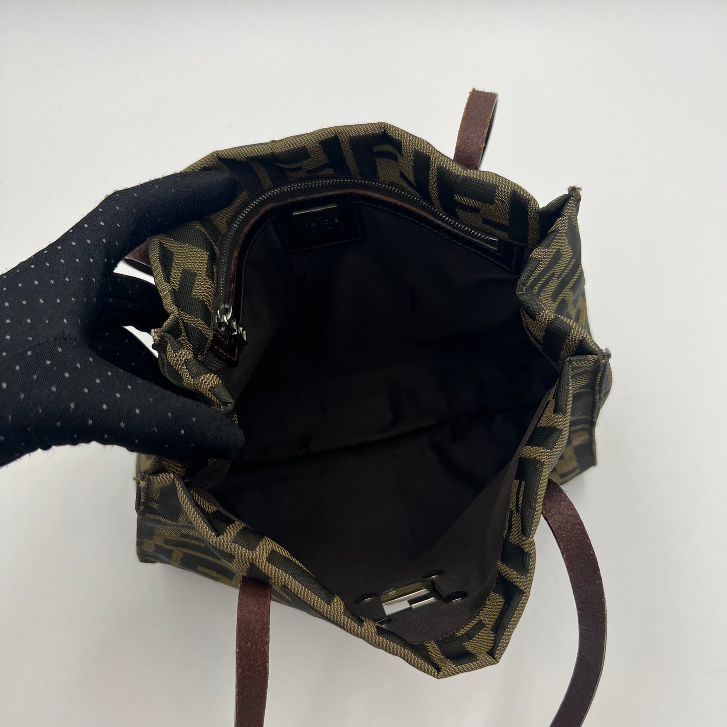 Fendi Tobacco Zucca Tote Shoulder Bag